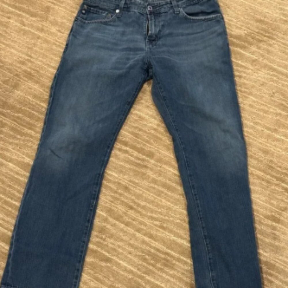 AG Adriano Goldschmied Blue Straight Jeans 30x34